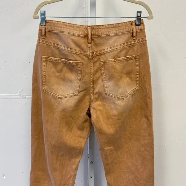 Vervet Kiss Of California Super High Rise 90's Vintage‎ Crop Flare Jeans W27 Tan - Image 8
