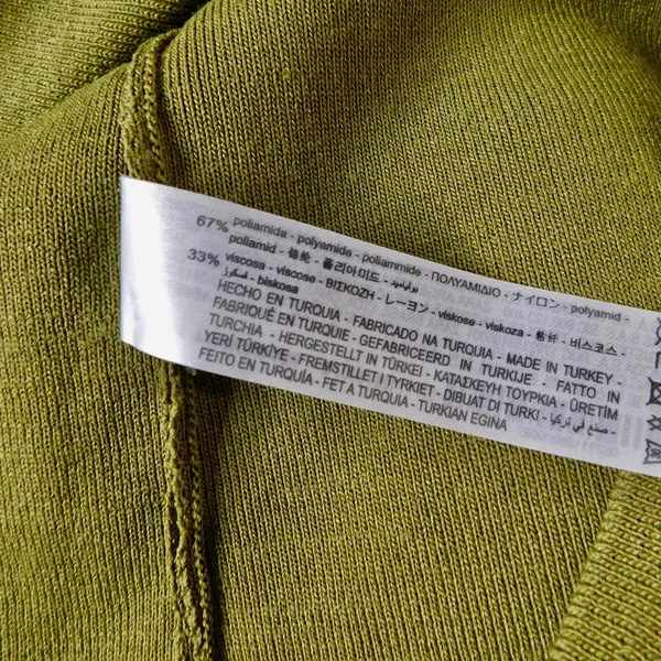 ZARA Squared Mini Babydoll Dress Puff Sleeves Solid Olive Green Knit Small - Image 13