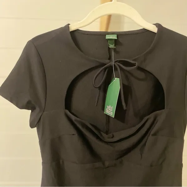 Wild Fable Black Mini Shift‎ Dress Sustainable Style Small - Image 2