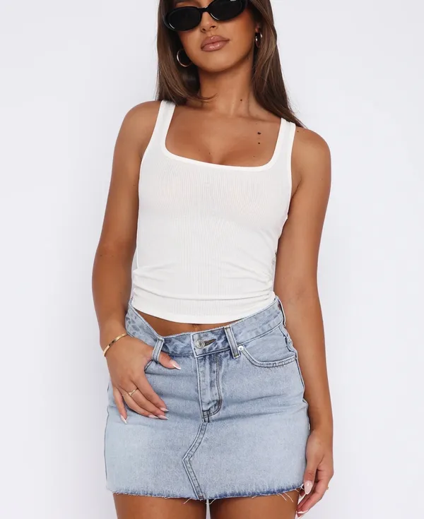 White Fox Boutique Denim Skirt - Image 5