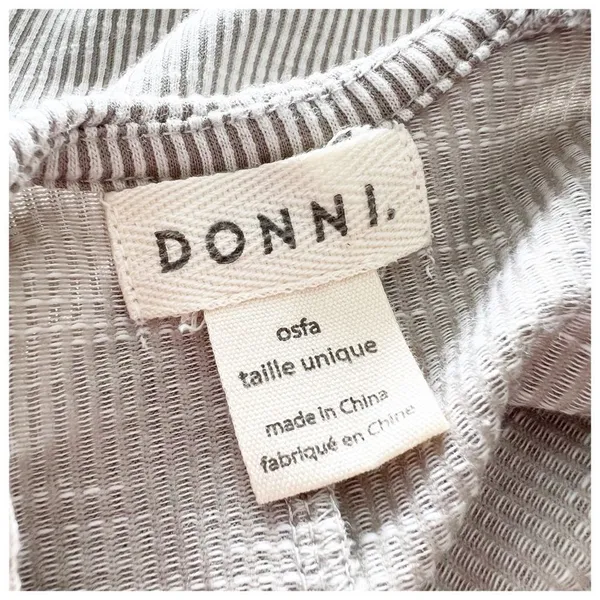 Donni Antropologie Slouchy Cardigan Open Pockets Layer Textured Ribbed Loose Fit - Image 9