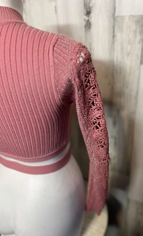 Pink Cropped Sweater Size XS - Image 5