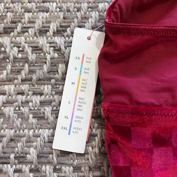 Target Colsie checkered red bralette size Small - Image 3