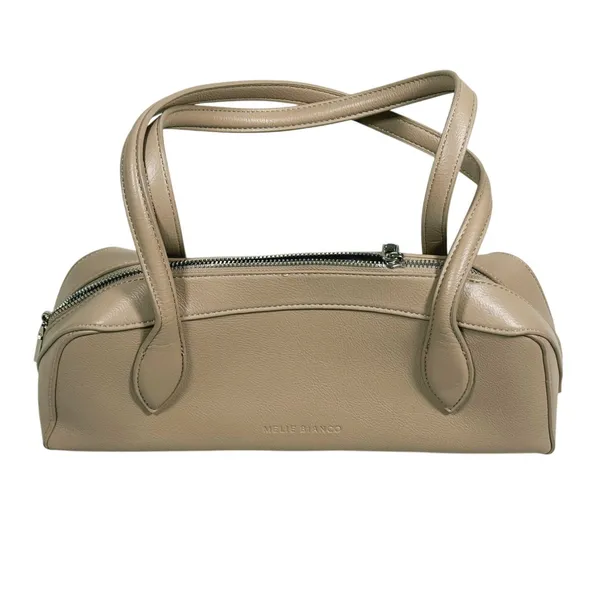 Melie Bianco Tilda Vegan Leather Shoulder Bag Beige Tan Minimalist Old Money - Image 3