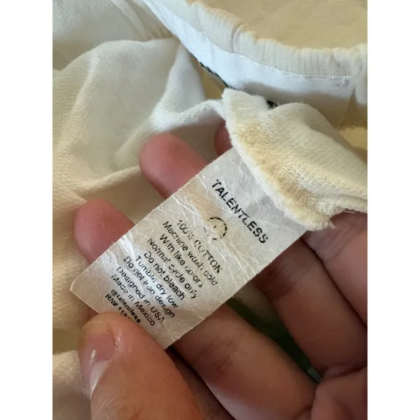TALENTLESS White Wide Leg‎ Pull On Lounge Pants Size Large - Image 5