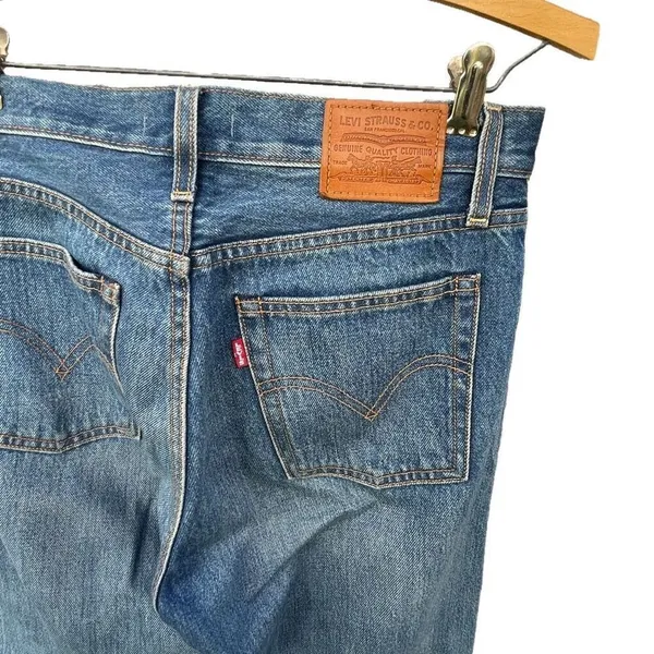 Levi’s 26” Wedgie Straight high waisted button fly raw hem jeans. - Image 5