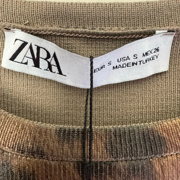 Zara Leopard Print Foil Knit Midi Dress Size S NWT - Image 7