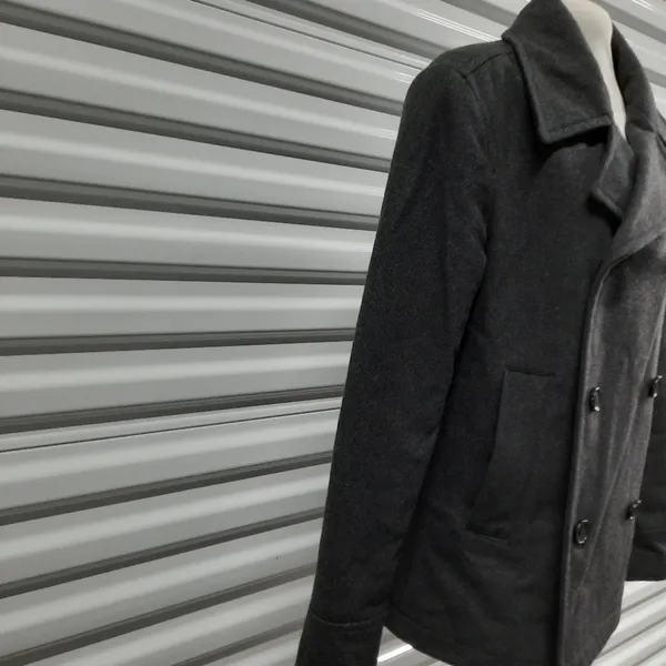 Merona Womens Peacoat Size Small Dark Gray Wool Blend Double Breasted Jacket - Image 5