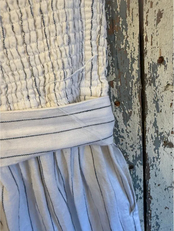 Abercrombie and Fitch Striped Linen Jumpsuit size Small - Image 6
