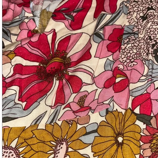 Entro Floral Print Maxi Dress Long Sleeve V Neck Bohemian Cottagecore Style‎ - Image 5