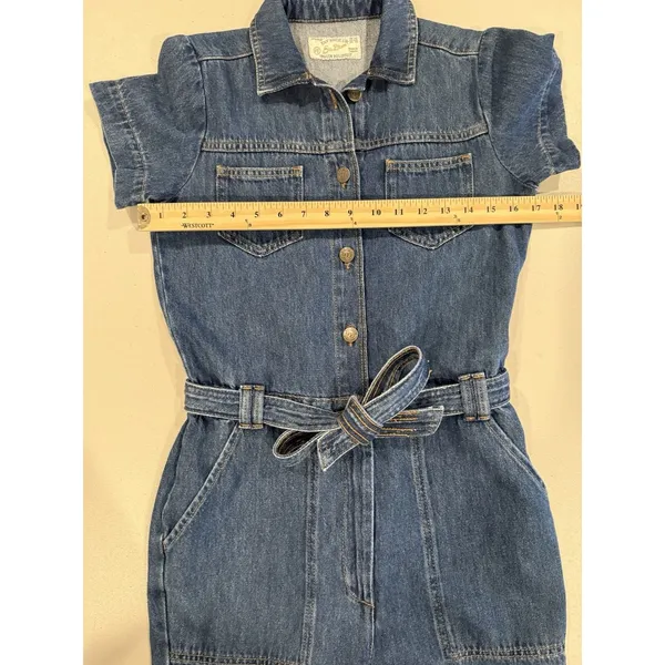 FatFace Denim Jumpsuit Size 2 Imogen Boilersuit 100%Cotton Utility Rosie Minimal - Image 5
