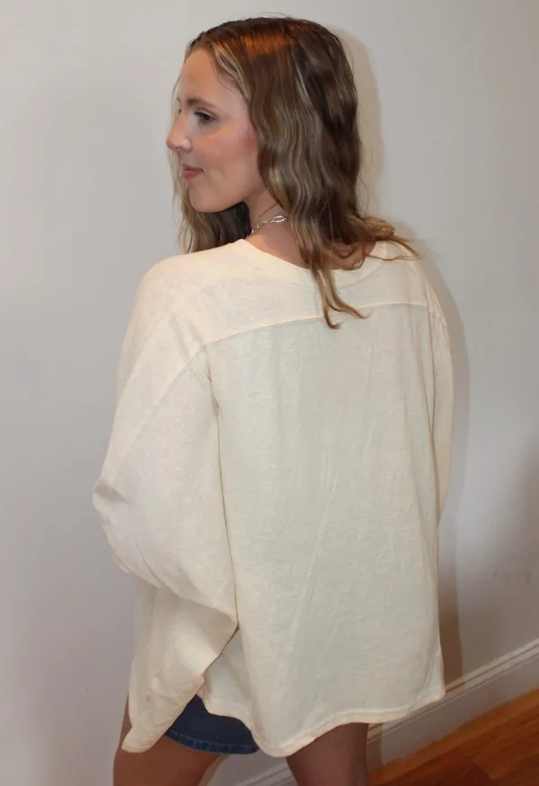 BOUTIQUE OVERSIZED TEE Tan Size M - Image 3