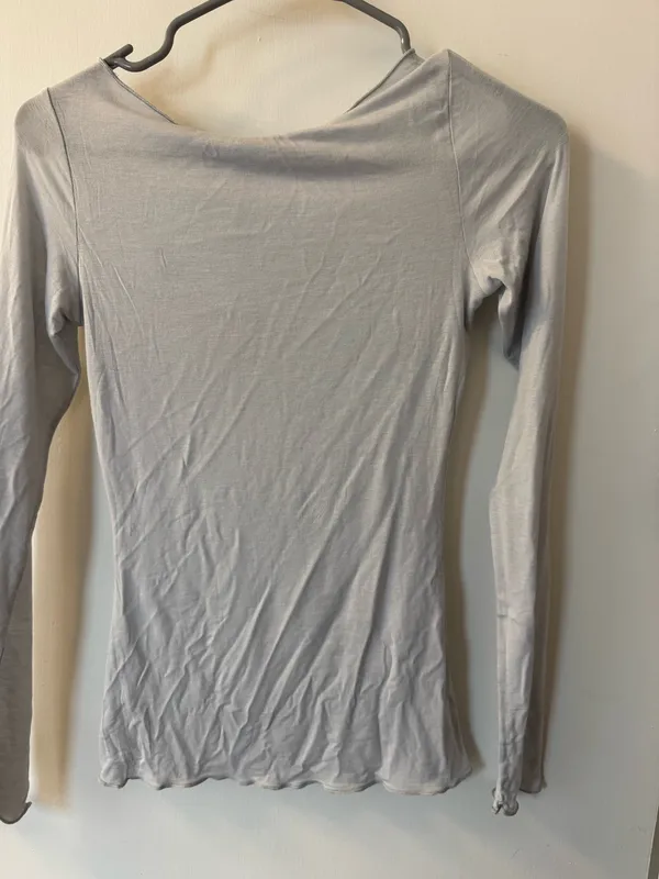 Skims sheer modal long sleeve boat neck top - Image 4