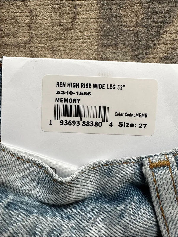 NWT AGOLDE Ren High Waist Wide Leg Jeans - Image 8