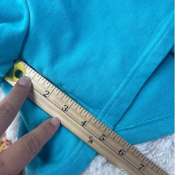 Champion XL Teal Aqua Fleece Shorts Elastic Waist Comfy Lounge Shorts Sweat Gym - Image 4