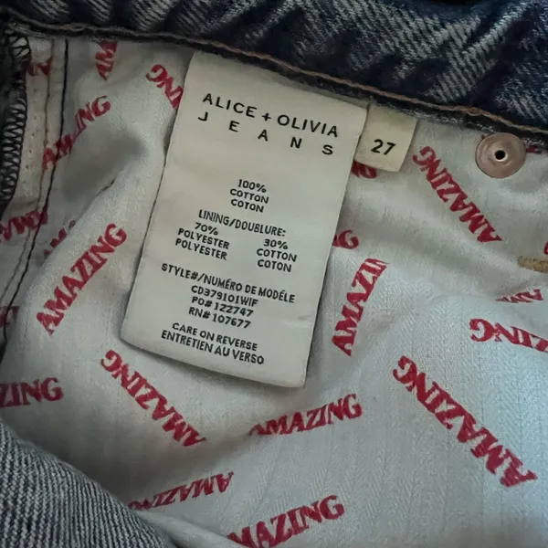Alice + Olivia Blue Denim Jeans - Image 5