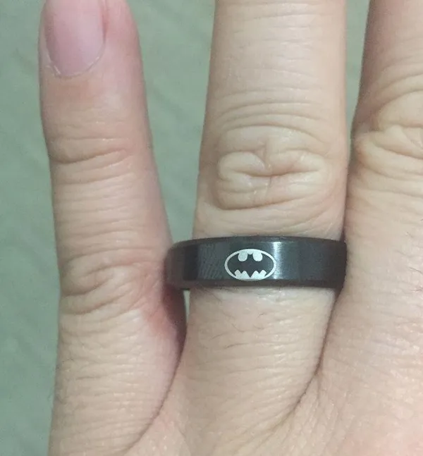 6mm Black Batman Ring - Image 4