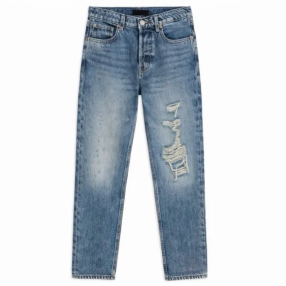 NWT 7 For All Mankind Julia Jeans Sz 23 Distressed Tapered Boyfriend 90s Vintage - Image 6