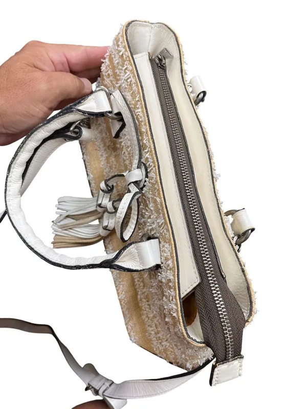 Patricia Nash Angela wms leather tan white tasseled hand shoulder bag SKU 10-759 - Image 15