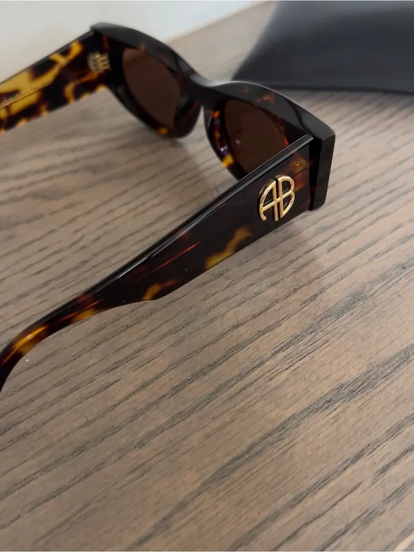 Anine Bing Madrid Sunglasses in Dark Tortoise - Image 8