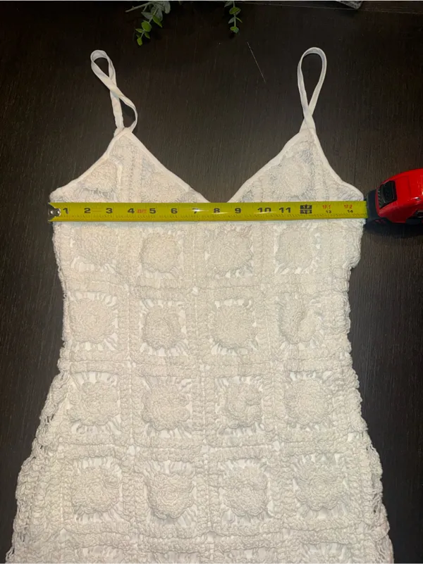 Here Comes the Sun Cayman Sunset Crochet Midi Dress White Beachy Vacation Ready Feminine Brunch - Image 7