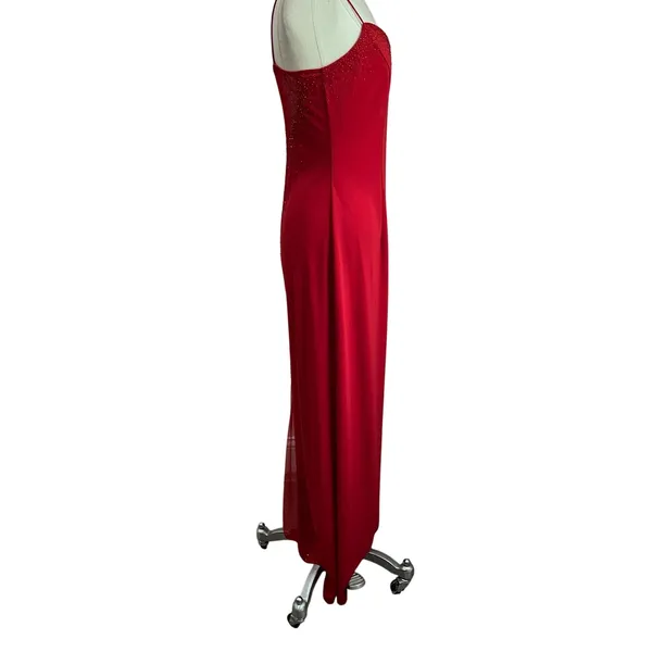 Vintage 1990s Dave and Johnny by‎ Laura Ryner Red Formal Gown Sz 11/12 - Image 2
