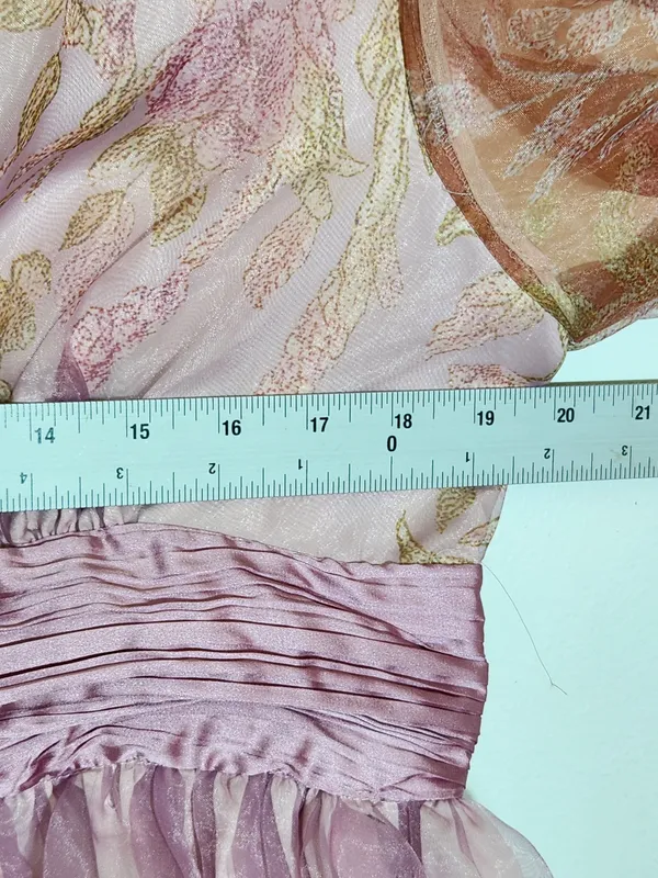 XPlusWear Womens Pink Floral Taffeta Cocktail Dress Size Large NWT Wedding Guest - Image 7