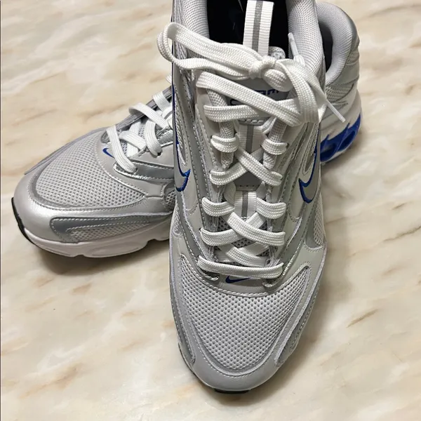 Nike Womens Zoom‎ Air Fire Metallic Silver/Blue Sneakers Size 10 - Image 11