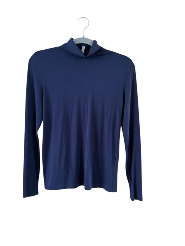 Women's J.Crew Navy Long Sleeve Turtleneck Tee Size S - Image 2