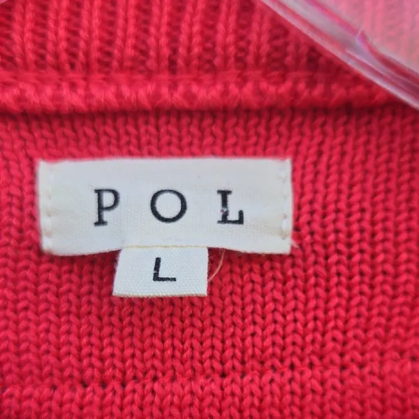 POL Red and Pink Colorblock Sweater - Image 2