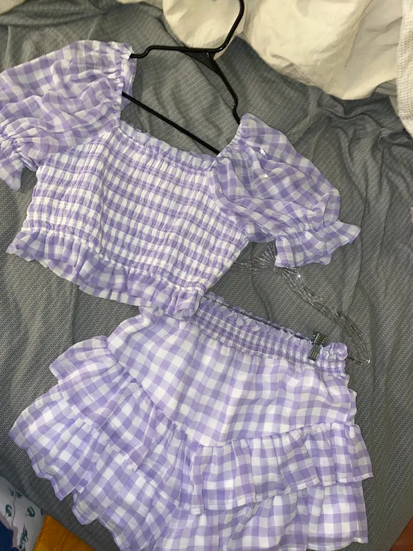 English Factory Purple Gingham Set - Image 4