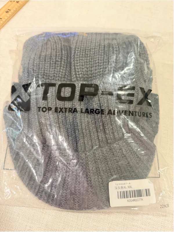 TOP-EX Merino Wool Waterproof Visor Beanie Hat Brim Dark Grey XL/XXL NWT - Image 13