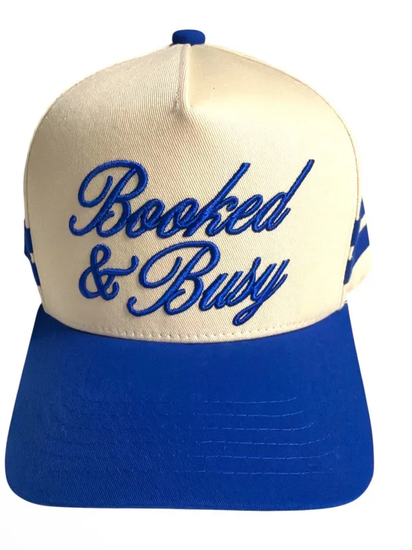 NWOT C.C. Booked & Busy Two-Tone Baseball Cap - Cream & Blue - Image 2