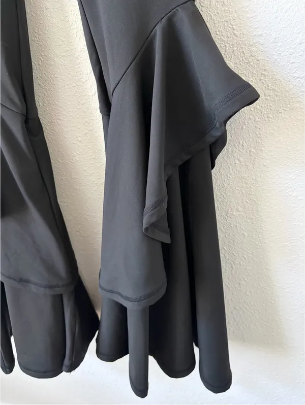 A Rare Bird Flare Bottom Legging Black Size Small Bohemian Goth - Image 4
