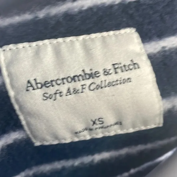 ABERCROMBIE Drama Collar V-Neck Striped Sweatshirt XS NEW Casualwear - Image 5