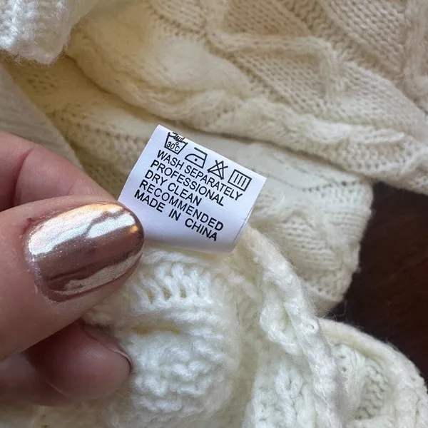 PRINCESS POLLY Cream Cable Knit Sweater Set Cropped Mini Skirt Size XS/S - Image 11