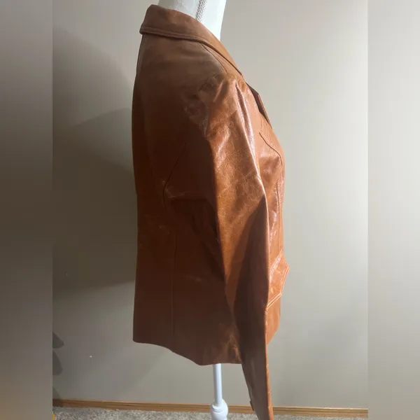 For Joseph 100% leather coat camel color size large - Image 7