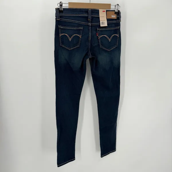 Levis’s Jeans Women’s 5S/27 Dark Blue Demi Curve Low Skinny Leg Whiskered NWT - Image 2