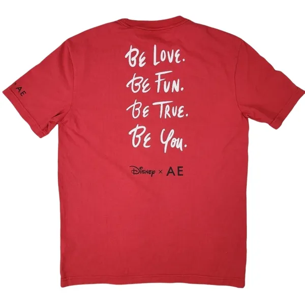 Disney x AE American Eagle Mickey Mouse‎ Fireworks Graphic Red T-Shirt - Image 4