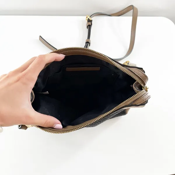 Marc by Marc Jacobs Shelter Island Colorblock Pebble Leather Crossbody Bag Tan - Image 3
