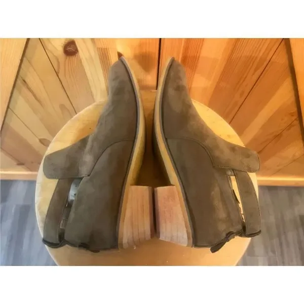 Avanti"Zoey"Brown Faux Suede Heel Belted Buckle Ankle Booties Shoes Women's SZ 7 - Image 10