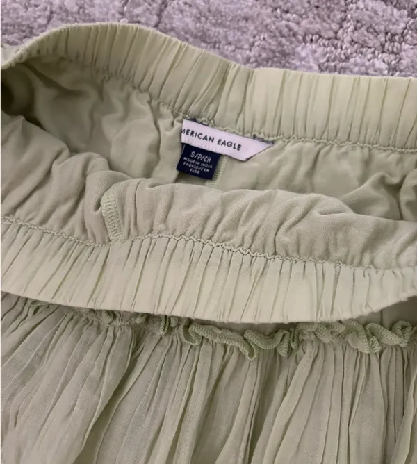American Eagle High Waisted Tiered Skort Green - Image 2