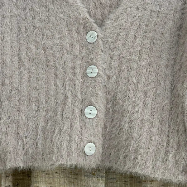 ASTR The Label Amanda V-Neck Fuzzy Cardigan - Image 5