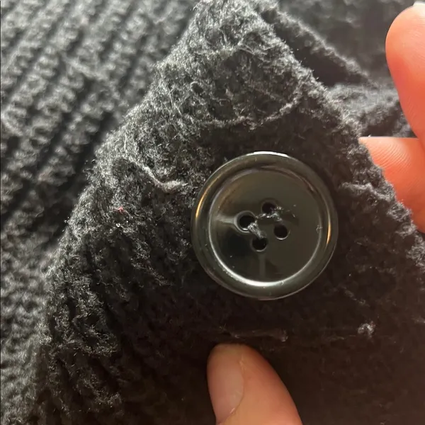 SHEIN Black Button-Up Knit Cardigan - Image 4
