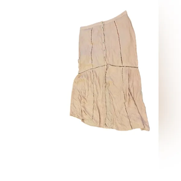 ASOS Pink lined maxi skirt with slit, lined size 14 - 100% viscose cotton - Image 5