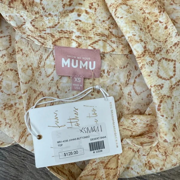 Show me your‎ mumu Johns Button Down Shirt size xs NWT - Image 6