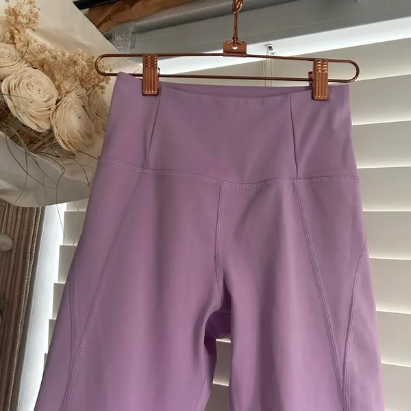 Girlfriend Collective lavender activewear high rise capri leggings XS - Image 3