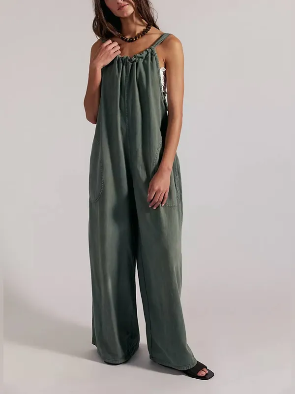 NWT Free People We The Free Freebird Jumpsuit - Four Leaf Clover Green - XS - Image 4
