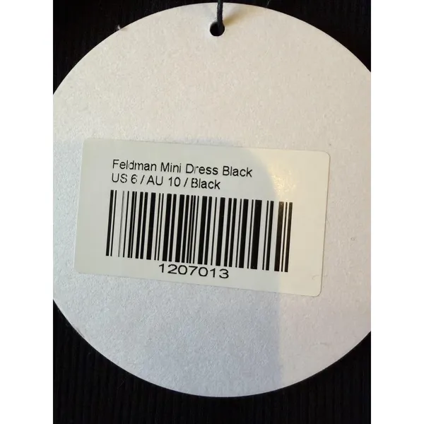 Princess Polly Feldman Mini Dress Womens 6 Black Ribbed Bodycon Contrast Trim - Image 6
