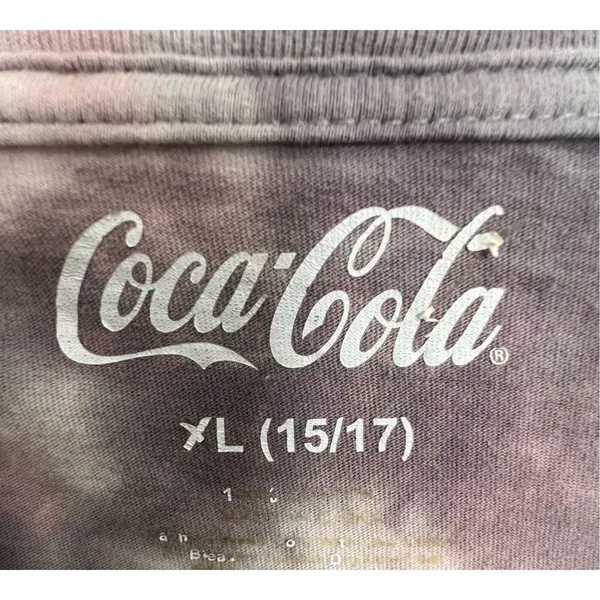 Coca-Cola Cropped Tie Dye Graphic Short Sleeve T-Shirt - Image 3
